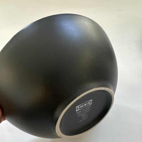 Set of 4 IKEA Cereal Bowls 12011-1 MATTE 6.5" Stoneware MCM Charcoal Gray Modern - Picture 6 of 8